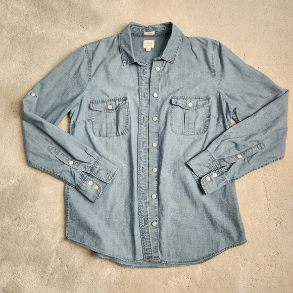 J Crew Women's Denim Shirt, size S, blue - Picture 6 of 11